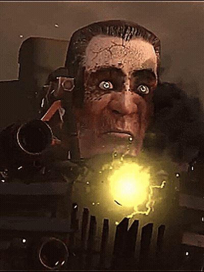 Man Face Glowing Light From Mouth GIF