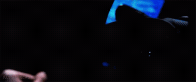Man Face In Front Of Computer Screen With Letter C GIF