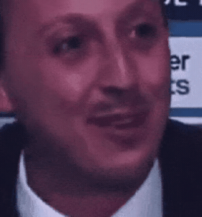 Man Face In Front Of Uber Eats Sign GIF