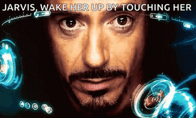 Man Face Saying Jarvis Wake Her Up GIF