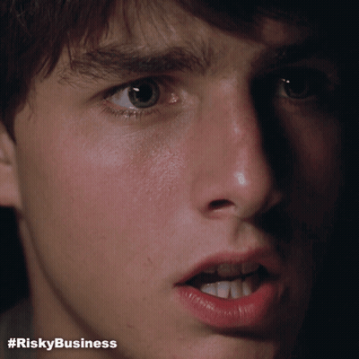 Man Face With Hashtag Riskybusiness GIF