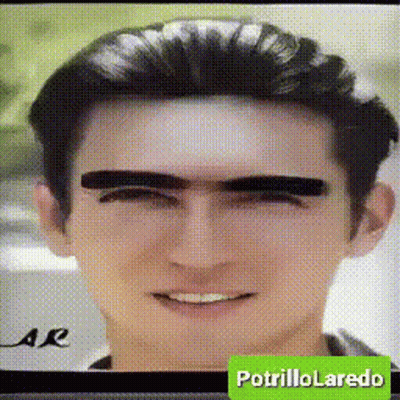 Man Face With Potrillolaredo Green Button GIF