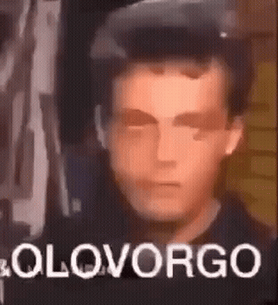 Man Face With Solovorgo Text GIF