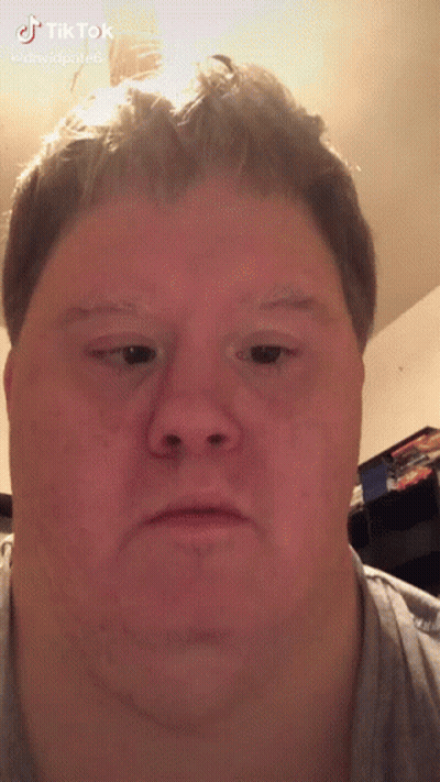 Man Face With TikTok Watermark GIF