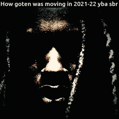 Man Face With Words How Goten Was Moving 2021-22 YBA SBR GIF