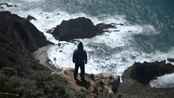 Man Facing California Coastline GIF