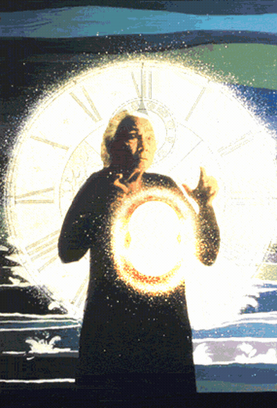 Man Facing Clock At 11 And 12 GIF