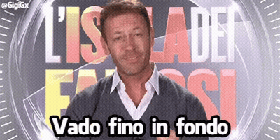 Man Facing Sign Saying Vado Fino In Fondo GIF