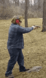 Man Firing Recoil Gun To Head Funny GIF