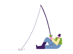 Man Fishing Animation GIF