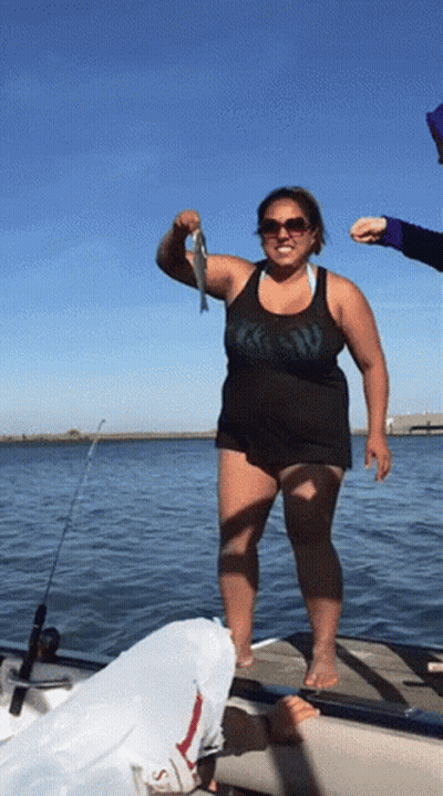 Man Fishing In Stream GIF