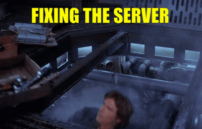 Man Fixing The Server GIF