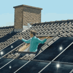 Man Flex His Solar Panels GIF