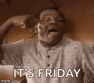 Man Flexing Muscles Saying It's Friday GIF