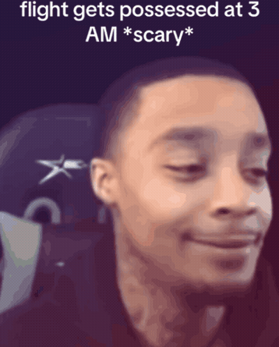 Man Flight Gets Possessed At 3 AM Scary GIF
