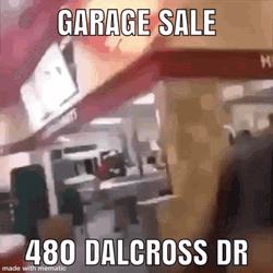 Man Flip Over Garage Sale GIF