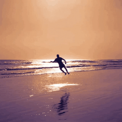 Man Floating Funny Beach GIF