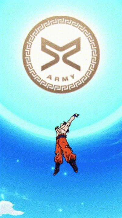 Man Flying In Front Of Army Logo GIF