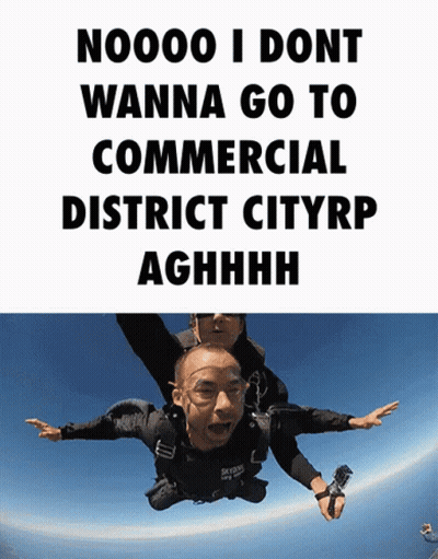 Man Flying Nooo I Dont Wanna Go To Commercial District Cityrp Aghhhh GIF