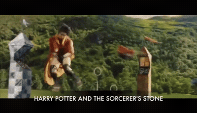 Man Flying Through Harry Potter Scene GIF