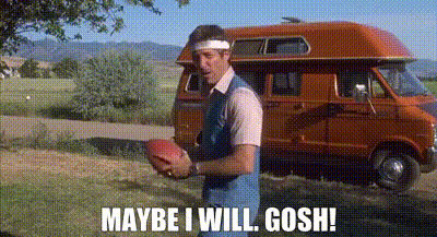 Man Football Red Van Maybe I Will Gosh GIF