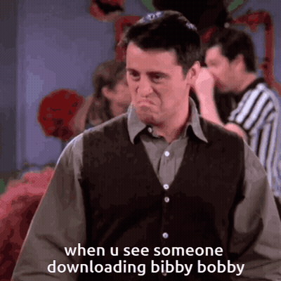 Man Funny Face Seeing Someone Downloading Bibby Bobby GIF