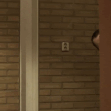 Man Funny Peeking Behind The Walls GIF