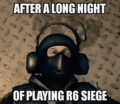 Man Gas Mask After Long Night R6 Siege GIF