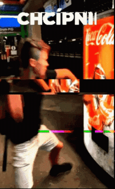 Man Getting Drink From Coca Cola Vending Machine GIF