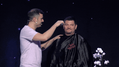 Man Getting Haircut By Wella Barber GIF