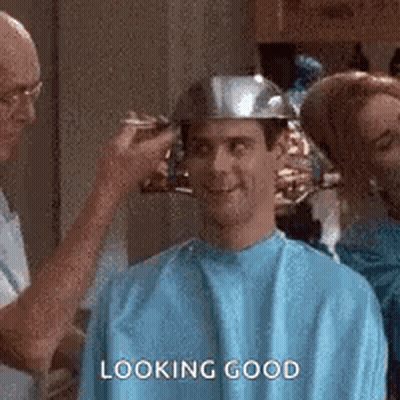 Man Getting Haircut With Bowl On Head GIF