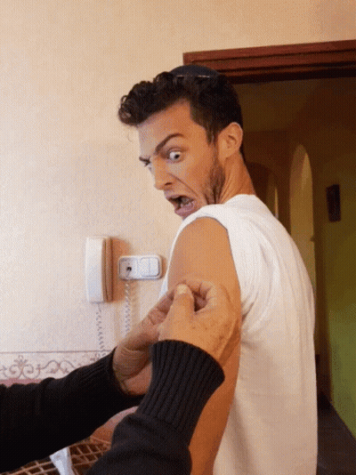 Man Getting Injection Making Face GIF