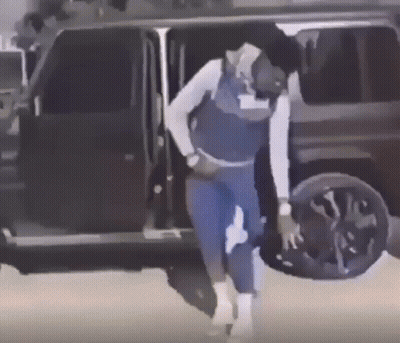 Man Getting Out Of Black Jeep GIF