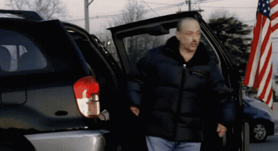 Man Getting Out Of Car With Door Open GIF