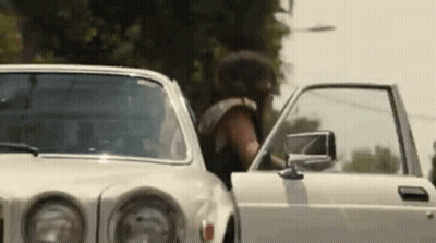 Man Getting Out Of White Car Door Open GIF