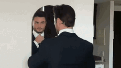 Man Getting Ready Fixing His Suit GIF