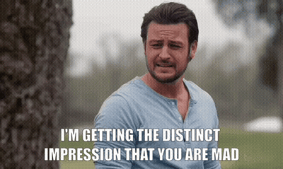 Man Getting The Distinct Impression He Is Mad GIF