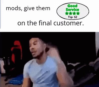 Man Giving Good Service Tip To Customer GIF