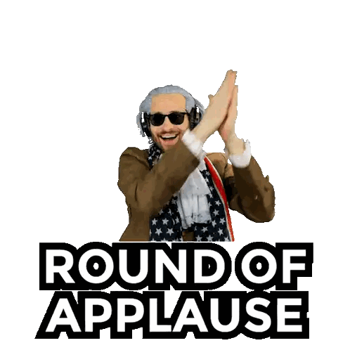 Man Giving High Five Round Of Applause Sticker