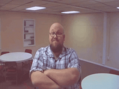 Man Giving High Five Saying Self-Five GIF
