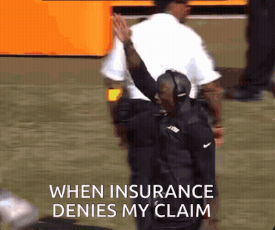 Man Giving High Five Saying When Insurance Denies My Claim GIF