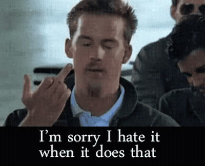 Man Giving Middle Finger Sorry I Hate It When It Does That GIF