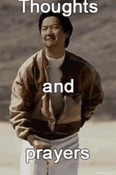 Man Giving Off Thoughts And Prayers GIF