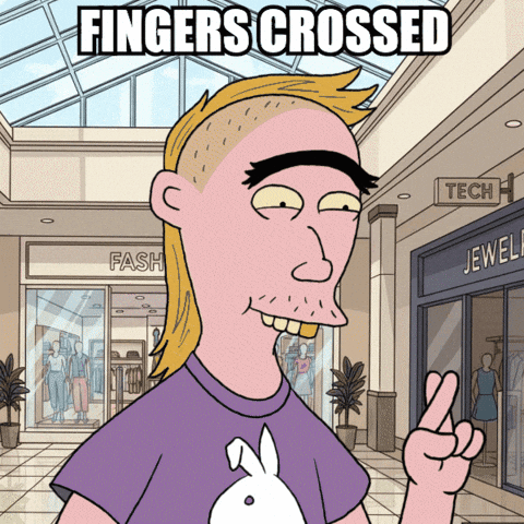 Man Giving Peace Sign Fingers Crossed GIF