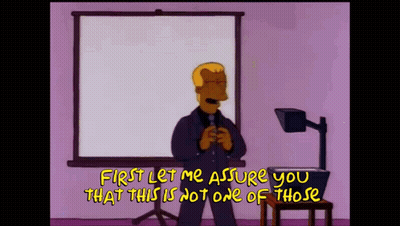Man Giving Presentation Saying First Let Me Assure You This Is Not One Of Those GIF