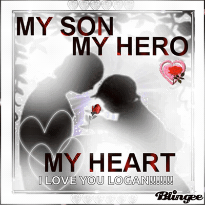 Man Giving Rose To Son Saying My Son My Hero My Heart I Love You Logan GIF