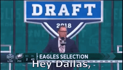 Man Giving Speech In Front Of Draft Sign GIF