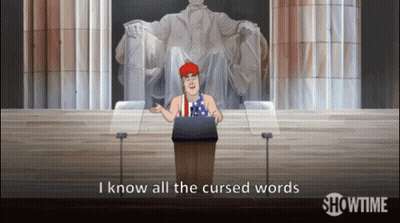 Man Giving Speech Saying I Know All The Cursed Words GIF