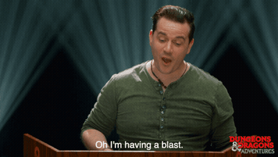 Man Giving Speech Saying Oh I'm Having A Blast GIF