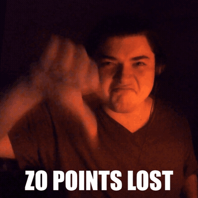 Man Giving Thumbs Down Zo Points Lost GIF